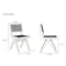 Manhattan Comfort Rectangle Dining Set of 7 W/ Hamlet Chairs, 70.86 in L, American Solid Ash Wood, Black 6-DT02DCCA03-BK - alternate 2